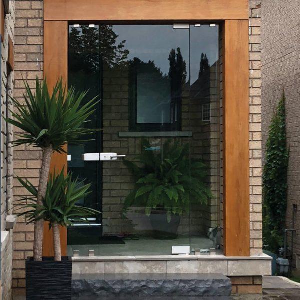 Modern glass porch enclosure