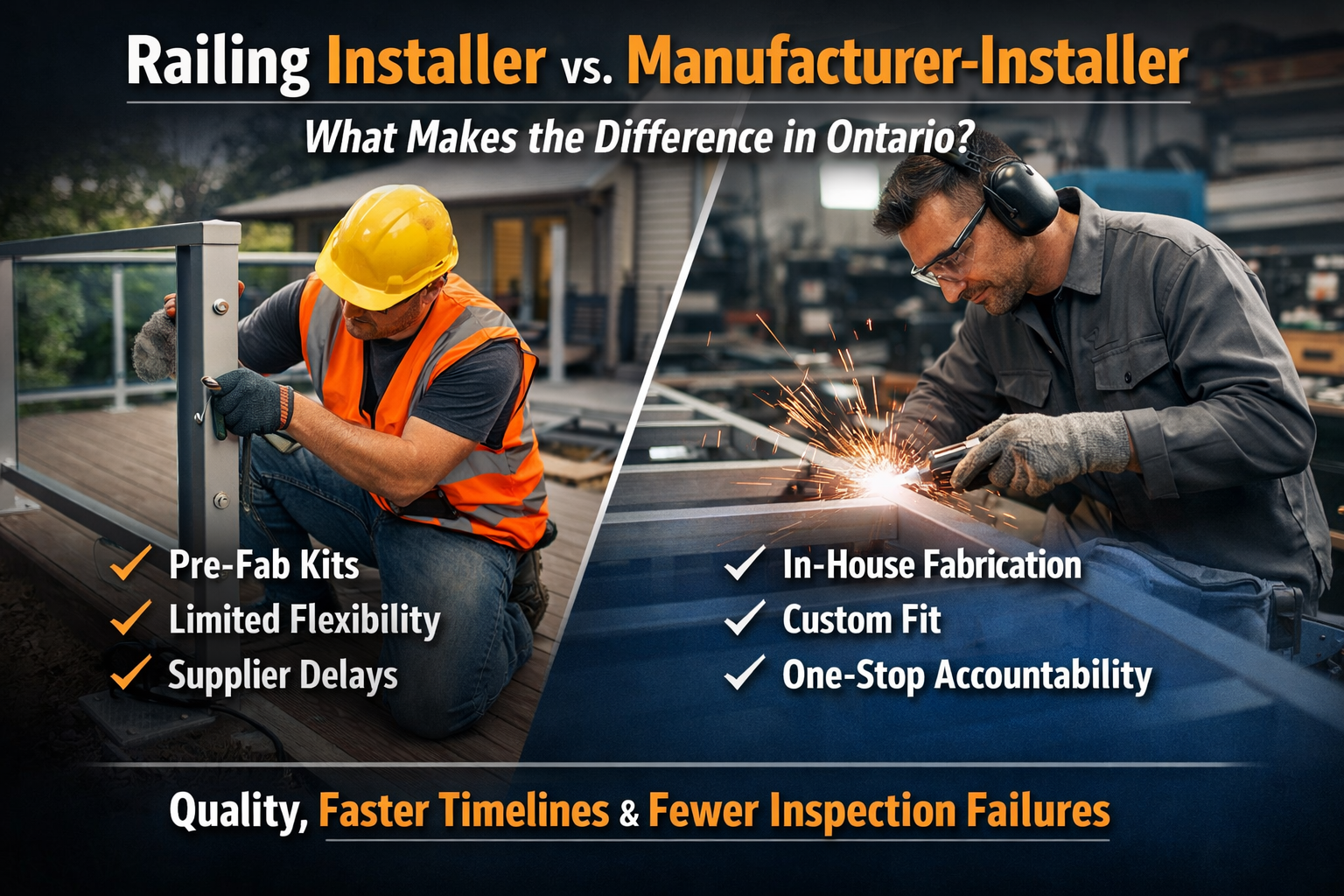 Manufacturer vs Installer: Why It Matters for Aluminum  Glass Railings in Ontario