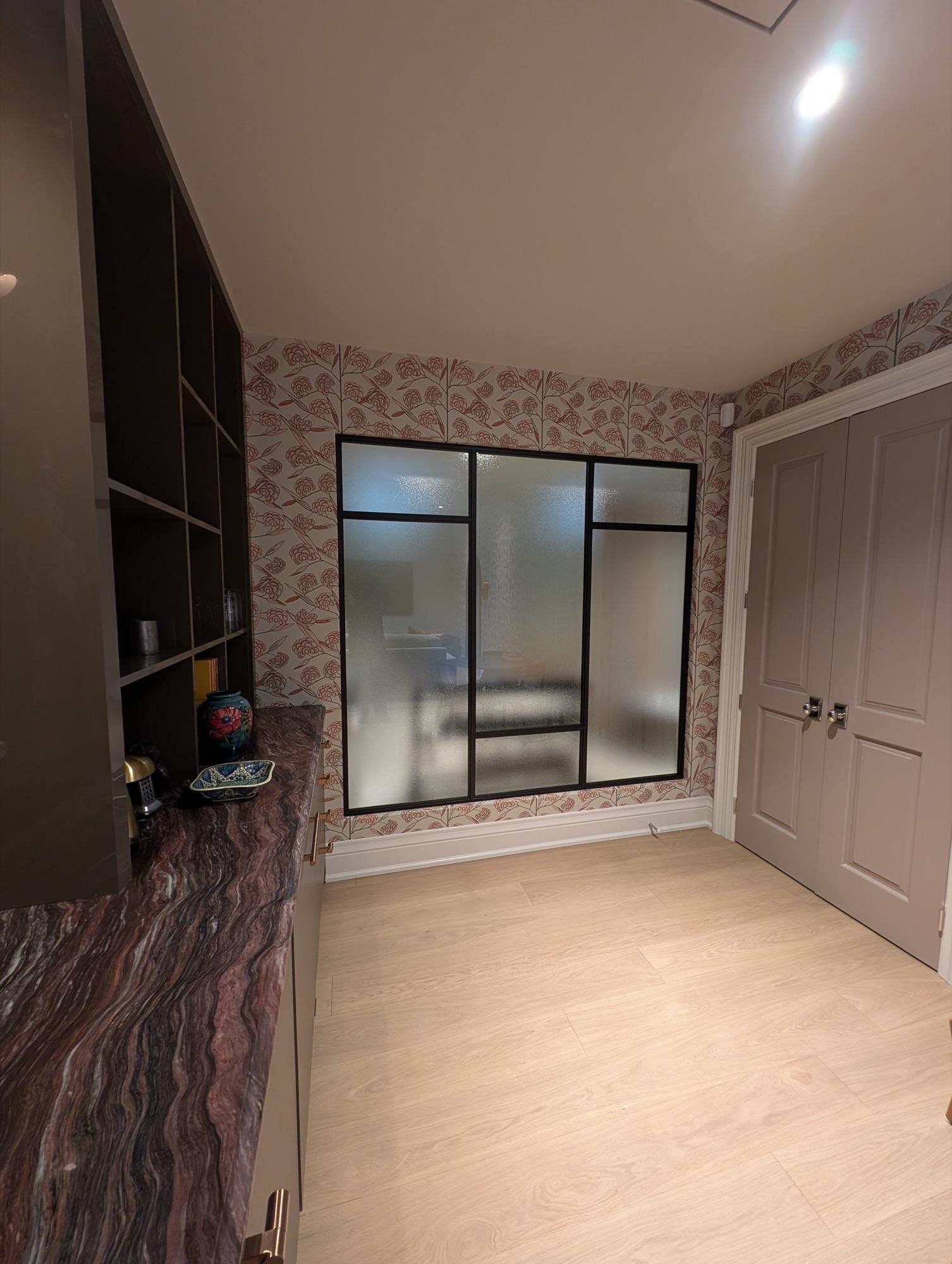 Custom Glass Privacy Wall — DeVere (Interior) - Glass Walls Installation in Toronto