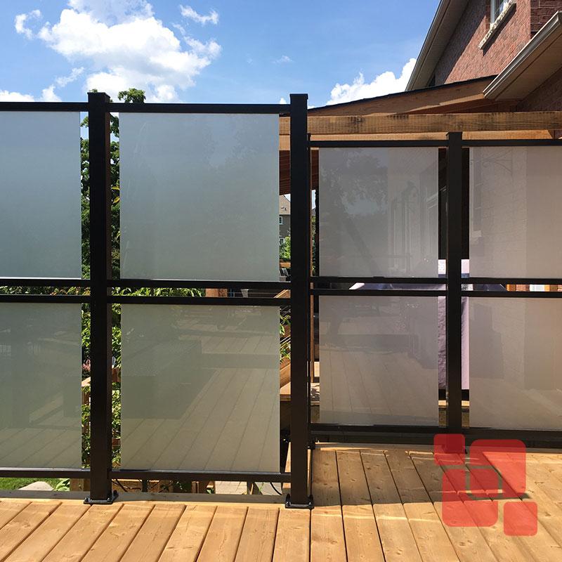 Aluminum & Frosted Glass Privacy Screens in Toronto & the GTA